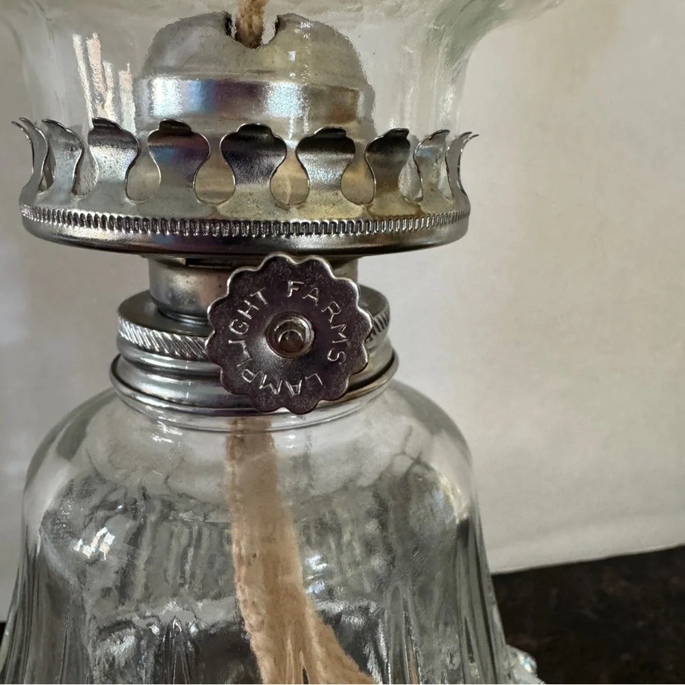 💖 Lamplight Farms NEW Elegant Clear Glass Lamp